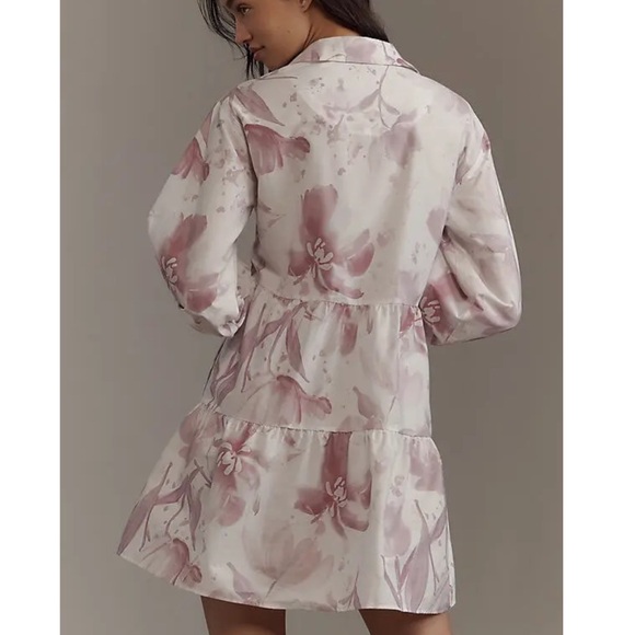 NWT Anthropologie Maeve Loverly Grey Bettina Mini Shirt Dress - Picture 3 of 4